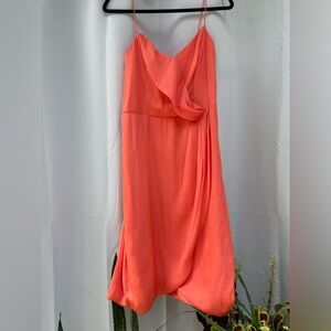 Knee Length Orange Dress